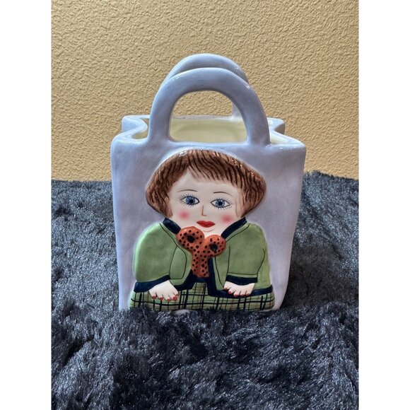 Susan Paley Bella Casa By Ganz Ceramic Clara Purse Vase - Picture 1 of 8